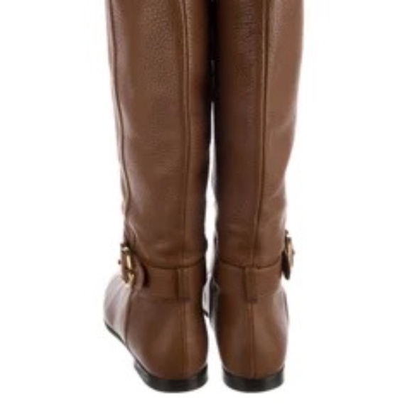 Gucci Brown Leather Boots NWT 8.5 38 1/2 In Box - Picture 4 of 10